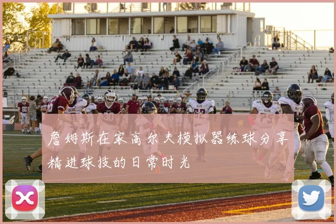 詹姆斯在家高尔夫模拟器练球分享精进球技的日常时光